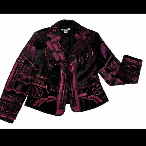 Soft Stunning velvety Vintage redesigned jacket - Picture 2 of 2